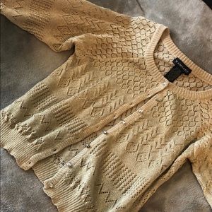 RAMPAGE Gold Glitter Cardigan
